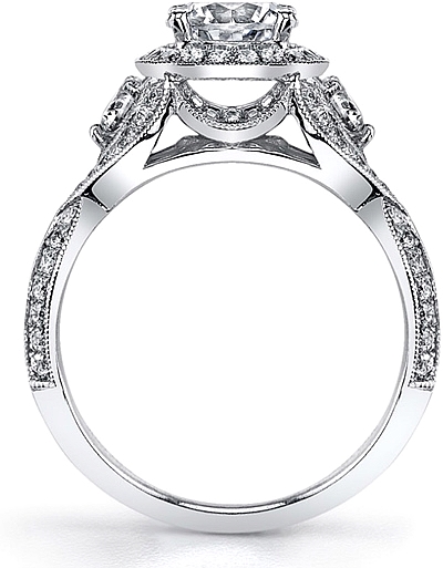 Sylvie Twist Shank Diamond Engagement Ring S1015S